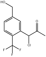 3-(1-Chloro-2-oxopropyl)-4-(trifluoromethyl)benzyl alcohol 结构式
