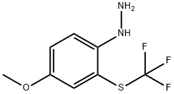 4-Hydrazinyl-3-(trifluoromethylthio)anisole 结构式