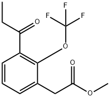 Methyl 3-propionyl-2-(trifluoromethoxy)phenylacetate 结构式