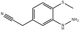 3-Hydrazinyl-4-(methylthio)phenylacetonitrile Structure