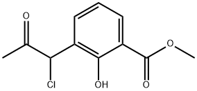 Methyl 3-(1-chloro-2-oxopropyl)-2-hydroxybenzoate Struktur