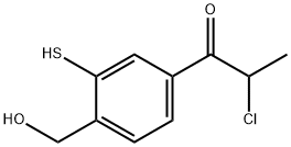 4-(2-Chloropropanoyl)-2-mercaptobenzylalcohol 结构式