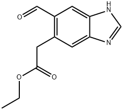 Ethyl 5-formyl-1H-benzimidazole-6-acetate 结构式