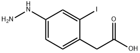 4-Hydrazinyl-2-iodophenylacetic acid Struktur