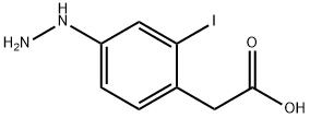 4-Hydrazinyl-2-iodophenylacetic acid 结构式