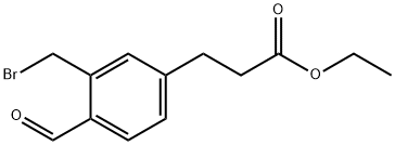 Ethyl 3-(bromomethyl)-4-formylphenylpropanoate,1804098-91-6,结构式