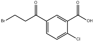 5-(3-Bromopropanoyl)-2-chlorobenzoic acid Struktur