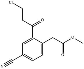 Methyl 2-(3-chloropropanoyl)-4-cyanophenylacetate 结构式