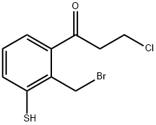 1-(2-(Bromomethyl)-3-mercaptophenyl)-3-chloropropan-1-one Struktur