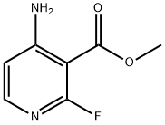 3-Pyridinecarboxylic acid, 4-amino-2-fluoro-, methyl ester Struktur