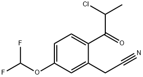 2-(2-Chloropropanoyl)-5-(difluoromethoxy)phenylacetonitrile Structure