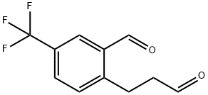 2-(3-Oxopropyl)-5-(trifluoromethyl)benzaldehyde,1804161-22-5,结构式