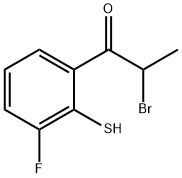 2-Bromo-1-(3-fluoro-2-mercaptophenyl)propan-1-one 结构式