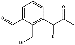 3-(1-Bromo-2-oxopropyl)-2-(bromomethyl)benzaldehyde 结构式