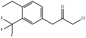 1-Chloro-3-(4-ethyl-3-(trifluoromethyl)phenyl)propan-2-one 结构式