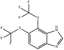 4-Trifluoromethoxy-5-trifluoromethylthio-1H-benzimidazole,1804185-98-5,结构式