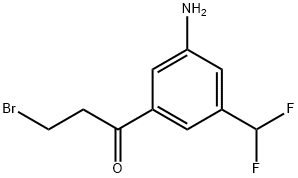 1-(3-Amino-5-(difluoromethyl)phenyl)-3-bromopropan-1-one Structure