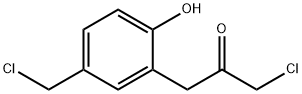 1-Chloro-3-(5-(chloromethyl)-2-hydroxyphenyl)propan-2-one 结构式