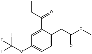 Methyl 2-propionyl-4-(trifluoromethoxy)phenylacetate,1804215-56-2,结构式