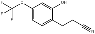 3-(2-Hydroxy-4-(trifluoromethoxy)phenyl)propanenitrile 结构式