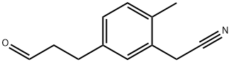 2-Methyl-5-(3-oxopropyl)phenylacetonitrile Structure