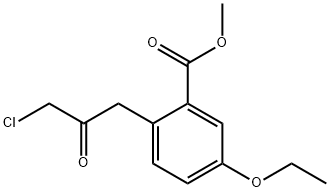 Methyl 2-(3-chloro-2-oxopropyl)-5-ethoxybenzoate 结构式