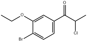 1-(4-Bromo-3-ethoxyphenyl)-2-chloropropan-1-one 结构式