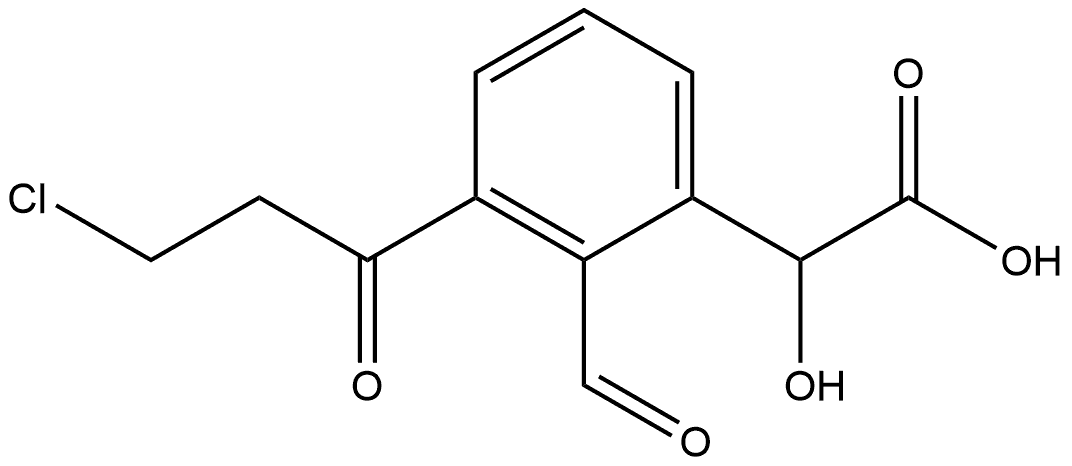 3-(3-Chloropropanoyl)-2-formylmandelic acid 结构式