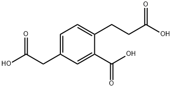 3-Carboxy-4-(2-carboxyethyl)phenylacetic acid 结构式