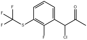 1-Chloro-1-(2-fluoro-3-(trifluoromethylthio)phenyl)propan-2-one 结构式