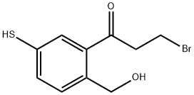 2-(3-Bromopropanoyl)-4-mercaptobenzylalcohol Structure