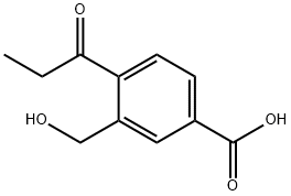 3-(Hydroxymethyl)-4-propionylbenzoic acid 结构式
