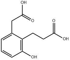 2-(2-Carboxyethyl)-3-hydroxyphenylacetic acid Structure