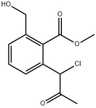 Methyl 2-(1-chloro-2-oxopropyl)-6-(hydroxymethyl)benzoate 结构式