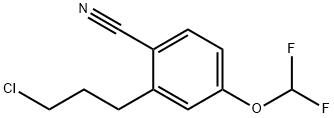 2-(3-Chloropropyl)-4-(difluoromethoxy)benzonitrile 结构式