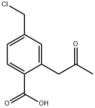 4-(Chloromethyl)-2-(2-oxopropyl)benzoic acid,1804262-86-9,结构式