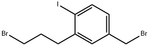 3-(3-Bromopropyl)-4-iodobenzylbromide Struktur