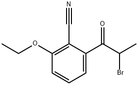 2-(2-Bromopropanoyl)-6-ethoxybenzonitrile Struktur