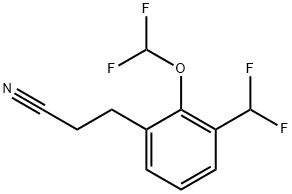 3-(2-(Difluoromethoxy)-3-(difluoromethyl)phenyl)propanenitrile,1804273-08-2,结构式