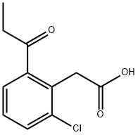 2-Chloro-6-propionylphenylacetic acid 结构式