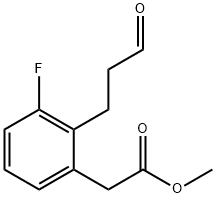 Methyl 3-fluoro-2-(3-oxopropyl)phenylacetate Structure