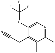 2,3-Dimethyl-5-(trifluoromethoxy)pyridine-4-acetonitrile Structure