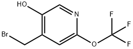 4-(Bromomethyl)-5-hydroxy-2-(trifluoromethoxy)pyridine 结构式