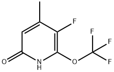 3-Fluoro-6-hydroxy-4-methyl-2-(trifluoromethoxy)pyridine,1804303-45-4,结构式