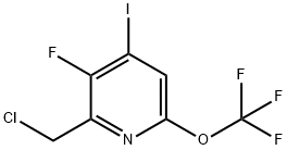 2-(Chloromethyl)-3-fluoro-4-iodo-6-(trifluoromethoxy)pyridine 结构式