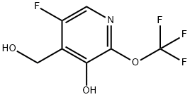 5-Fluoro-3-hydroxy-2-(trifluoromethoxy)pyridine-4-methanol 结构式