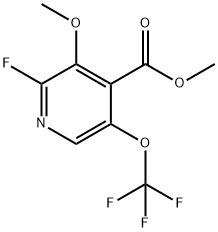 Methyl 2-fluoro-3-methoxy-5-(trifluoromethoxy)pyridine-4-carboxylate 结构式