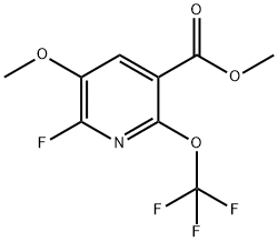 Methyl 2-fluoro-3-methoxy-6-(trifluoromethoxy)pyridine-5-carboxylate Struktur