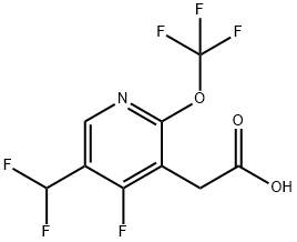 5-(Difluoromethyl)-4-fluoro-2-(trifluoromethoxy)pyridine-3-acetic acid 结构式