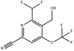 6-Cyano-2-(difluoromethyl)-4-(trifluoromethoxy)pyridine-3-methanol 结构式